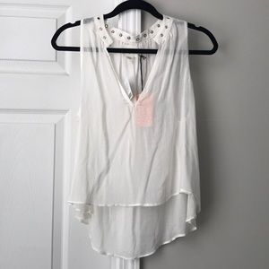 OU Sheer White Grommeted Tank